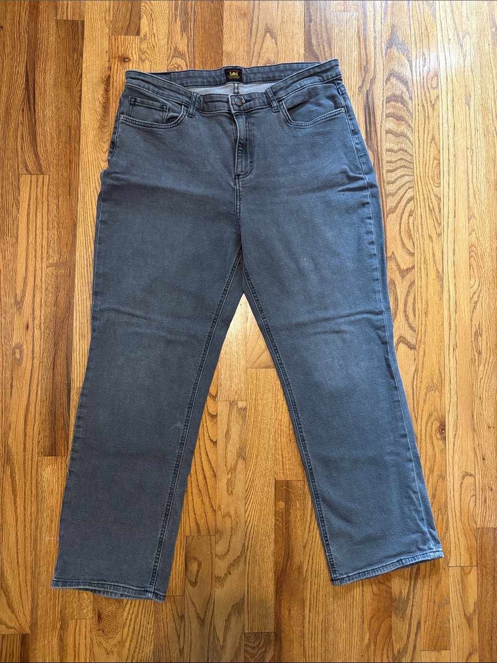 Lee Women’s High-Rise Straight Leg Jeans in Slate Gray